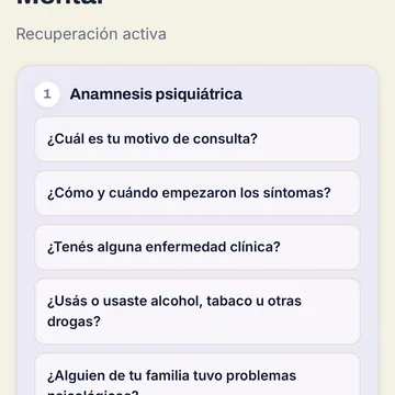 IMAGEN: paso 3 — un caso clínico comentado o una flashcard, en miniatura redonda